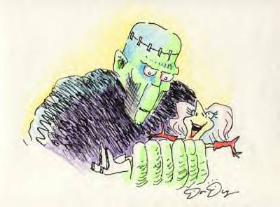 Original 
storyboard art by Don Duga for the Rankin/Bass motion picture Mad 
Monster Party.