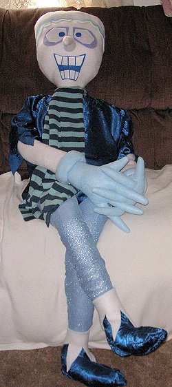 This SNOW MISER doll picture was sent by NOVA 
GREENSOCKS! It was handmade from materials at WALMART.