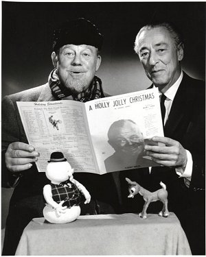 Burl Ives and Johnny Marks look on in disbelief!