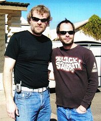 Rick (left) and Gin Blossoms' Robin Wilson (right).