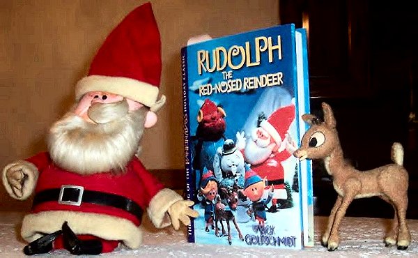 1964 Rankin Bass Lithophane Night Light Rudolph the Red-Nosed Reindeer 